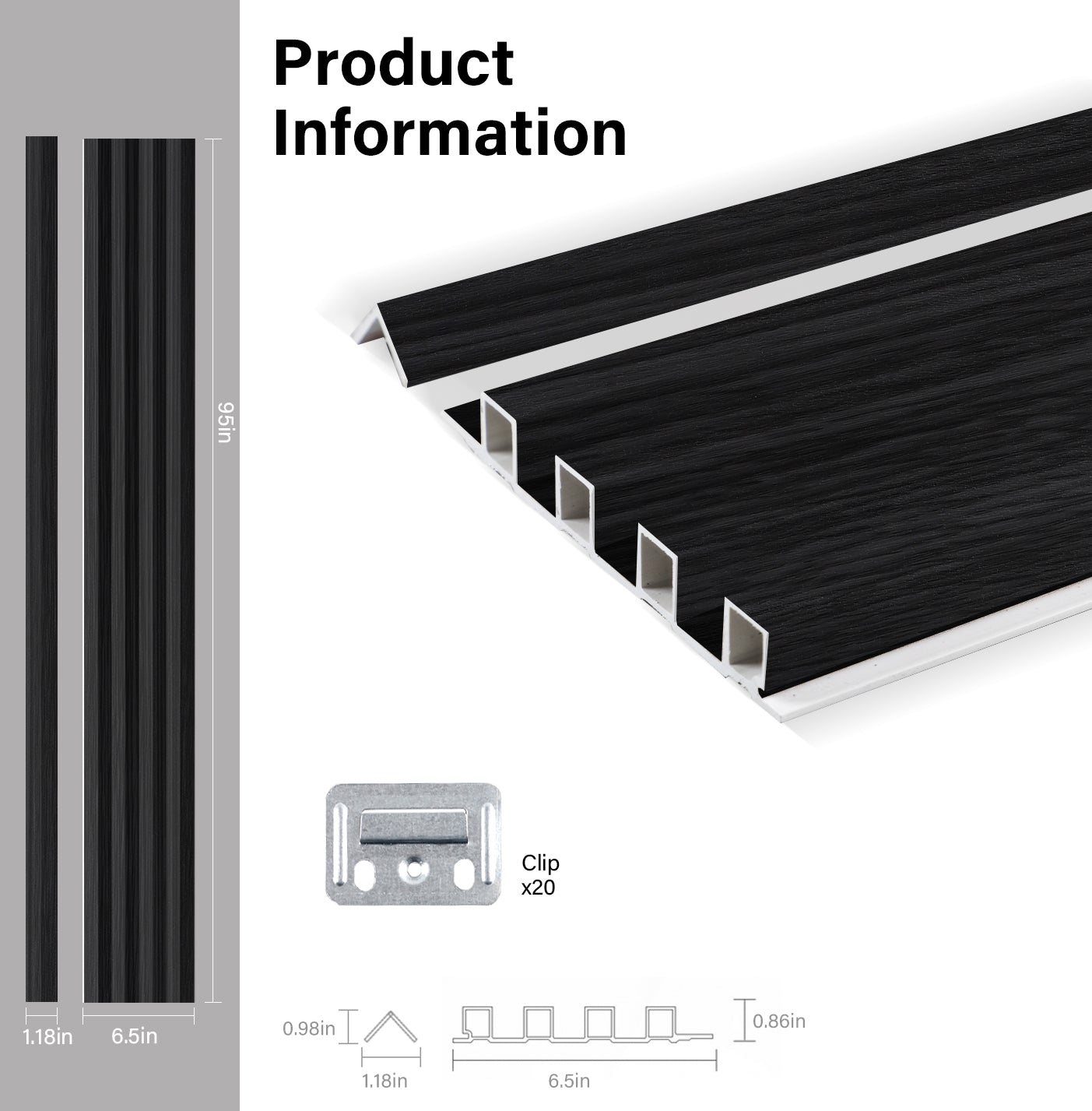 Ashen Oak WPC Fluted 3D Wall Panels Specifications. RK Supply Line Depot