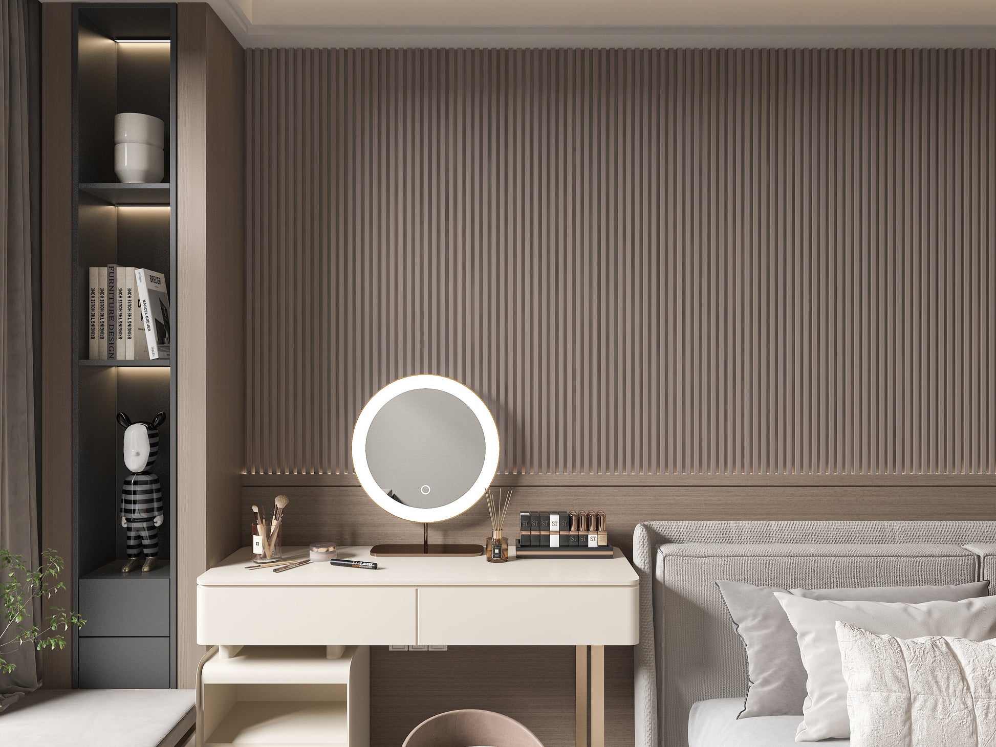 Cedar Oak WPC Fluted 3D Wall Panels. RK Supply Line Depot. Living Room Design With WPC Fluted Wall Panels