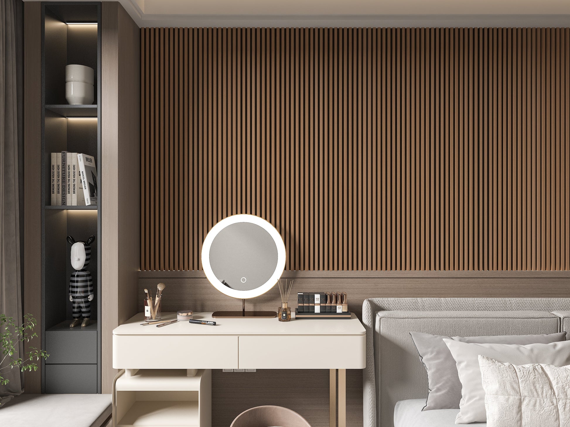 Maple Slate Black WPC Fluted 3D Wall Panels. RK Supply Line Depot. Bedroom Wall Design