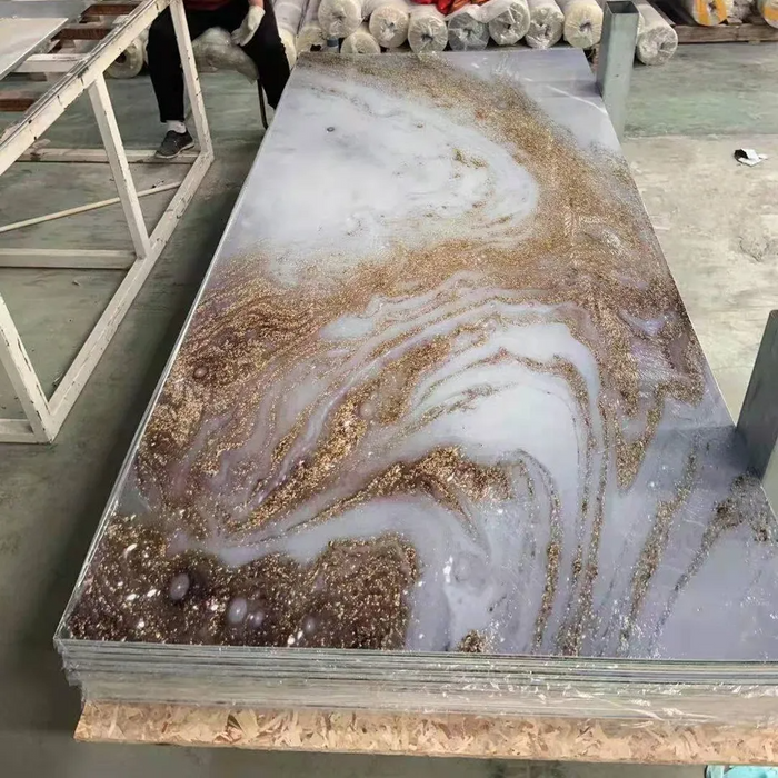 Luxury Waterproof High Gloss Pvc Marble Sheet